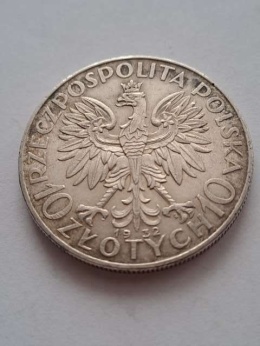 10 zł Głowa Kobiety 1932 r znak