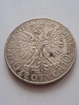 10 zł Głowa Kobiety 1933 r