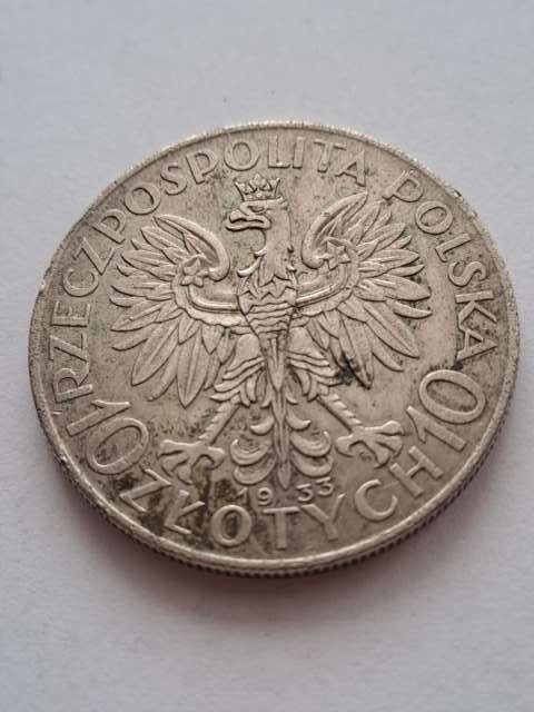 10 zł Głowa Kobiety 1933 r