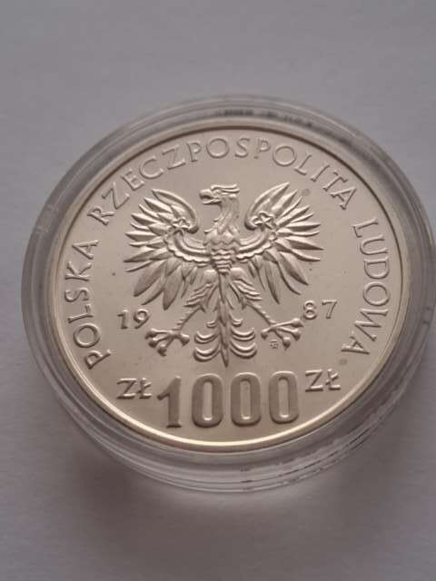1000 zł XV Zimowe Igrzyska Olimpijskie 1987 r
