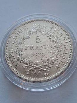 Francja 5 Franków Herkules 1873 r
