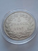 Francja 5 Franków Louis Philippe I 1847 r