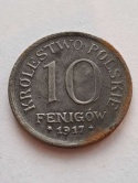 Królestwo Polskie 10 Fenigów 1917 r