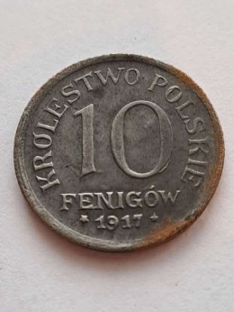 Królestwo Polskie 10 Fenigów 1917 r