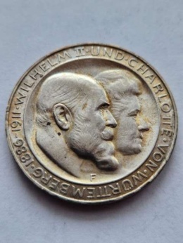 Niemcy 3 Marki Wirtembergia 1911 r