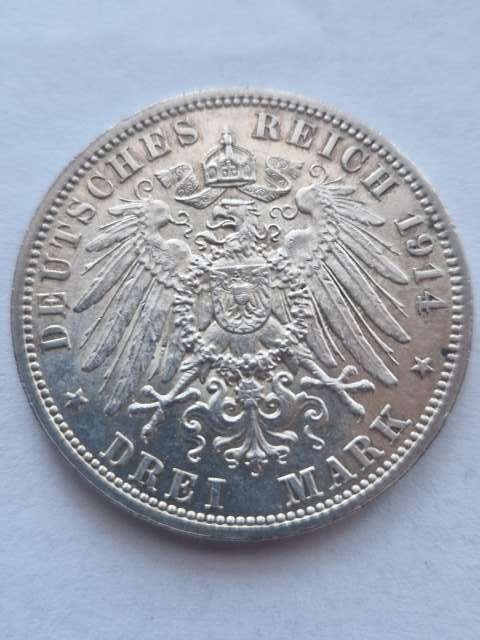 Niemcy 3 Marki Anhalt 1914 r