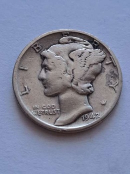 USA 10 Centów Mercury 1942 r