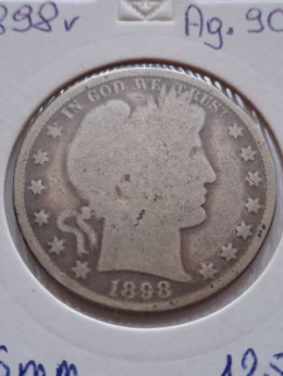USA 1/2 Dollara Barber 1898 r
