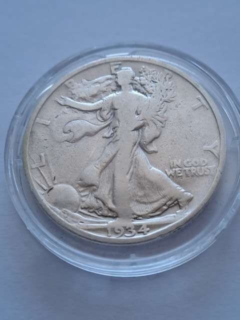 USA 1/2 Dollara idąca Wolność 1934 r