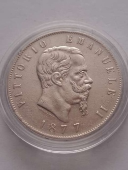 Włochy 5 Lir Emanuel II 1877 r