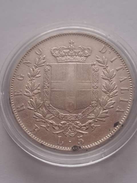 Włochy 5 Lir Emanuel II 1877 r