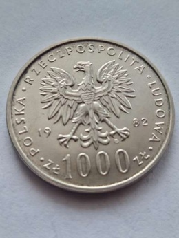 1000 zł Jan Paweł II 1982 r