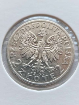 2 zł Głowa Kobiety 1933 r