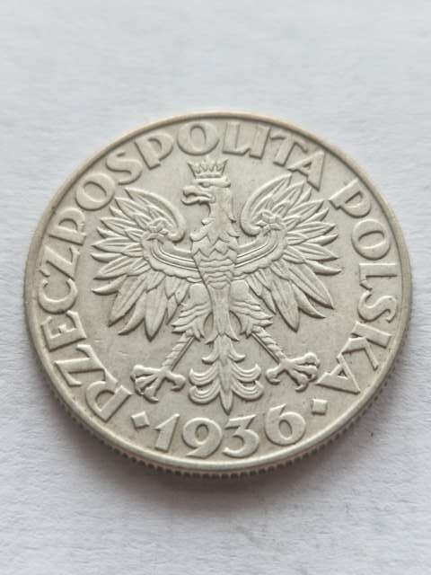5 zł Żaglowiec 1936 r