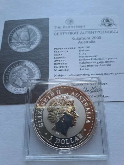 Australia 5 Dolarów Kookaburra 2009 r