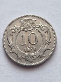 Austria 10 haler Franciszek Józef 1910 r