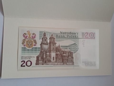 Banknot 20 zł Jan Długosz 2015 r stan UNC