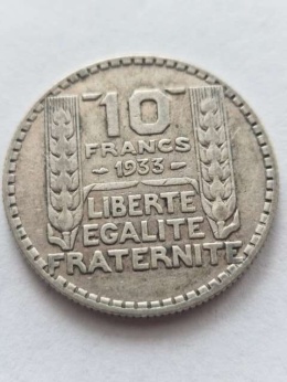 Francja 10 Franków Trzecia Republika 1933 r