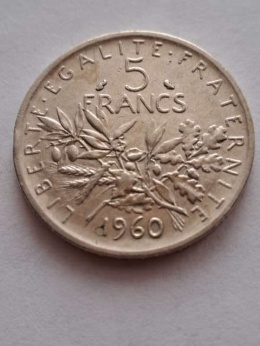 Francja 5 Franków 1960 r