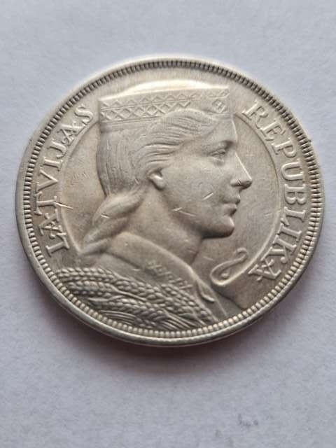 Łotwa 5 Łatów 1929 r