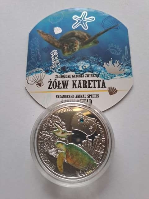 Niue Island 1 dolar Żółw Karetta 2014 r