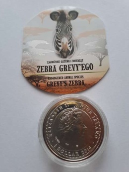 Niue Island 1 dolar Zebra Greyyego 2014 r