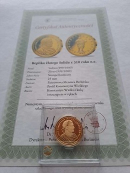 Replika Złoty Solid 310 r n.e.
