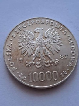 10 000 zł Jan Paweł II 1987 r