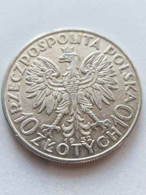 10 zł Głowa Kobiety 1932 r bez znaku