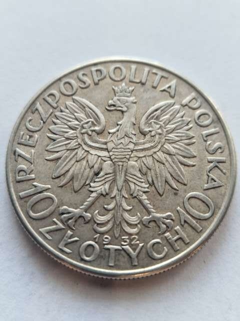 10 zł Głowa Kobiety 1932 r bez znaku