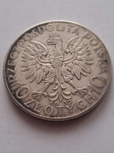 10 zł Głowa Kobiety 1932 r znak