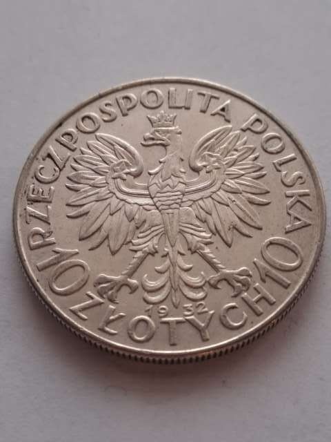10 zł Głowa Kobiety 1932 r bez znaku