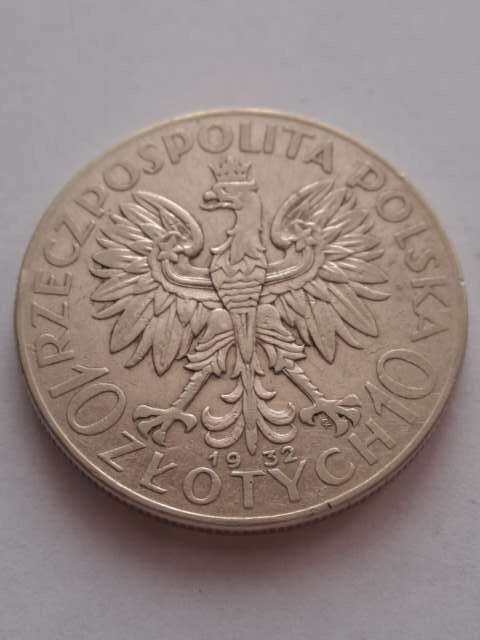 10 zł Głowa Kobiety 1932 r znak