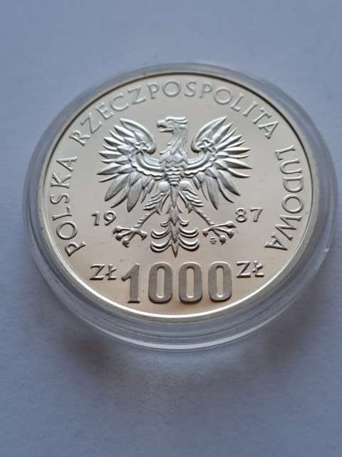 1000 zł XV Zimowe Igrzyska Olimpijskie 1987 r