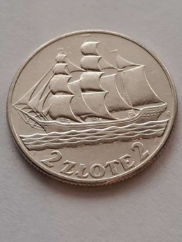 2 zł Żaglowiec 1936 r