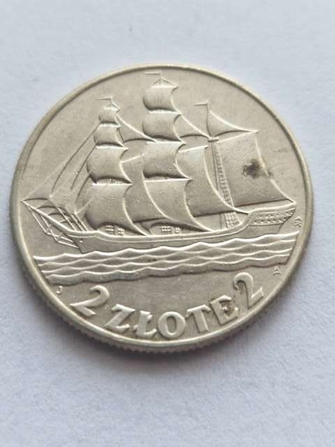 2 zł Żaglowiec 1936 r