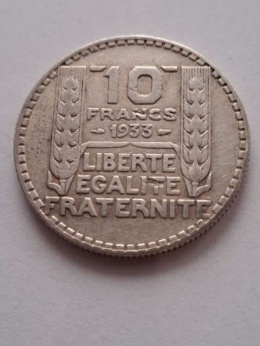 Francja 10 Franków Trzecia Republika 1933 r