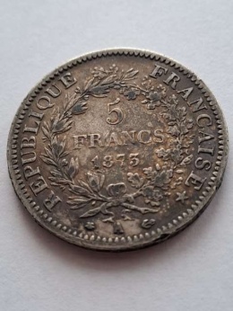Francja 5 Franków Herkules 1873 r