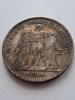 Francja 5 Franków Herkules 1873 r