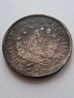 Francja 5 Franków Herkules 1849 r