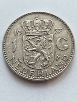 Holandia 1 Gulden Juliana 1957 r