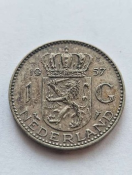 Holandia 1 Gulden Juliana 1957 r
