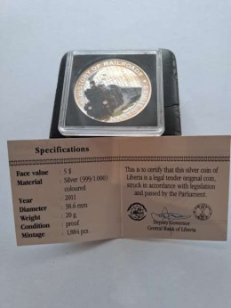 Liberia 5 Dolarów Historia kolejnictwa 2011 r