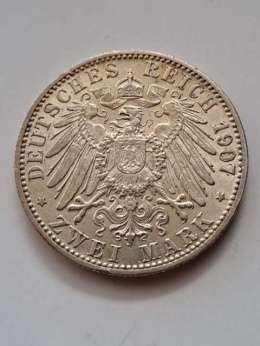Niemcy 2 Marki Badenia 1907 r pośmiertna