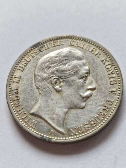 Niemcy 3 Marki Wilhelm II Prusy 1908 r