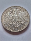 Niemcy 3 Marki Wilhelm II Prusy 1908 r