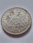 Niemcy 3 Marki Wilhelm II Prusy 1911 r