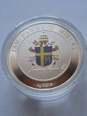 Numizmat Jan Paweł II ziemia z Jerozolimy 2005 r