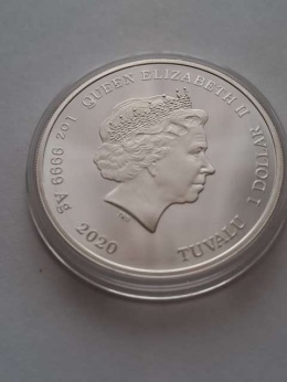 Tuvalu 1 dolar Elżbieta II 2020 r