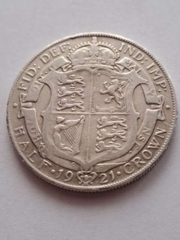 Wielka Brytania 1/2 Crown Jerzy V 1921 r